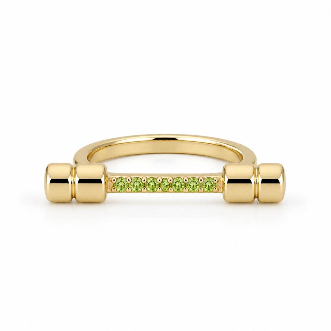 BIRTHSTONE BAR RING