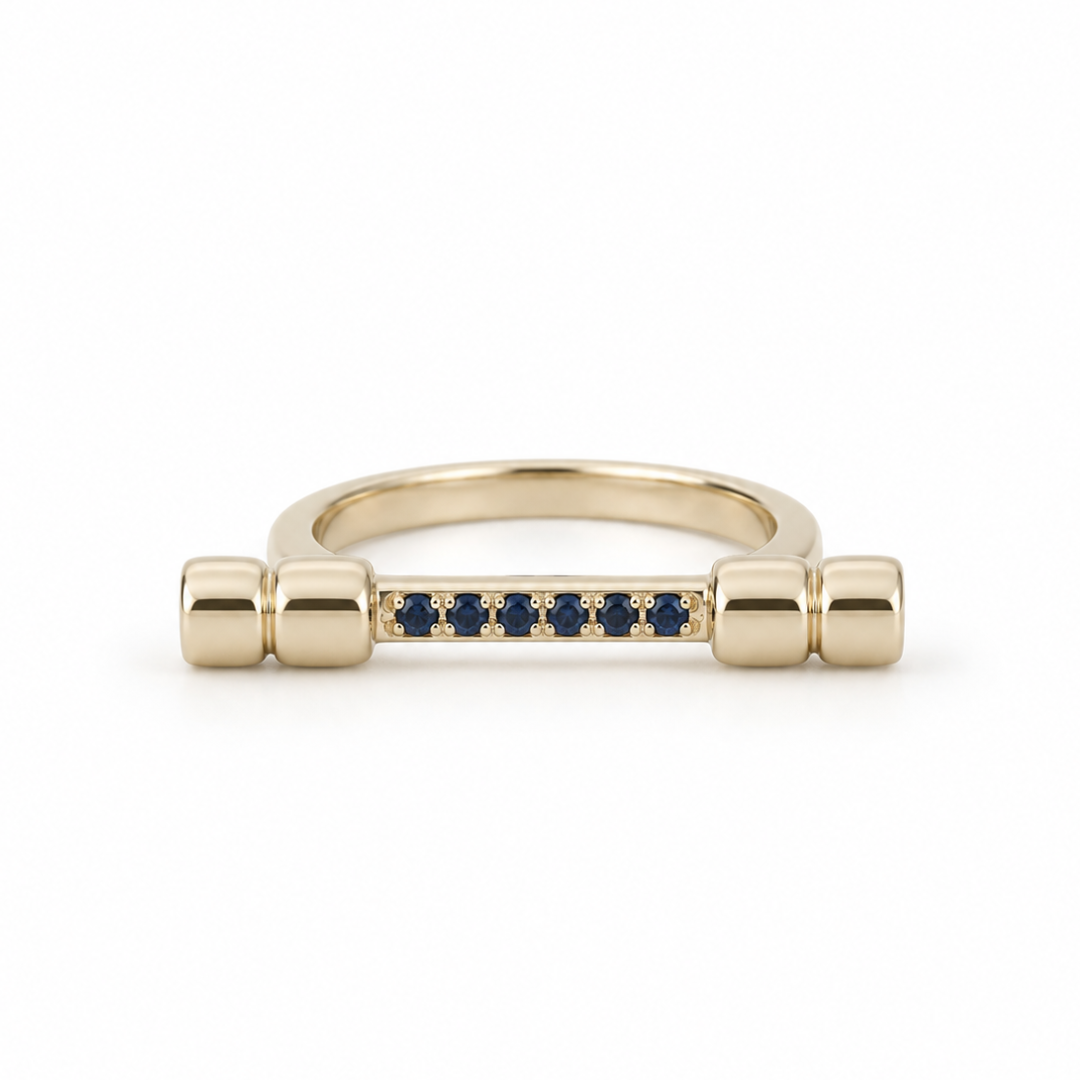 BIRTHSTONE BAR RING